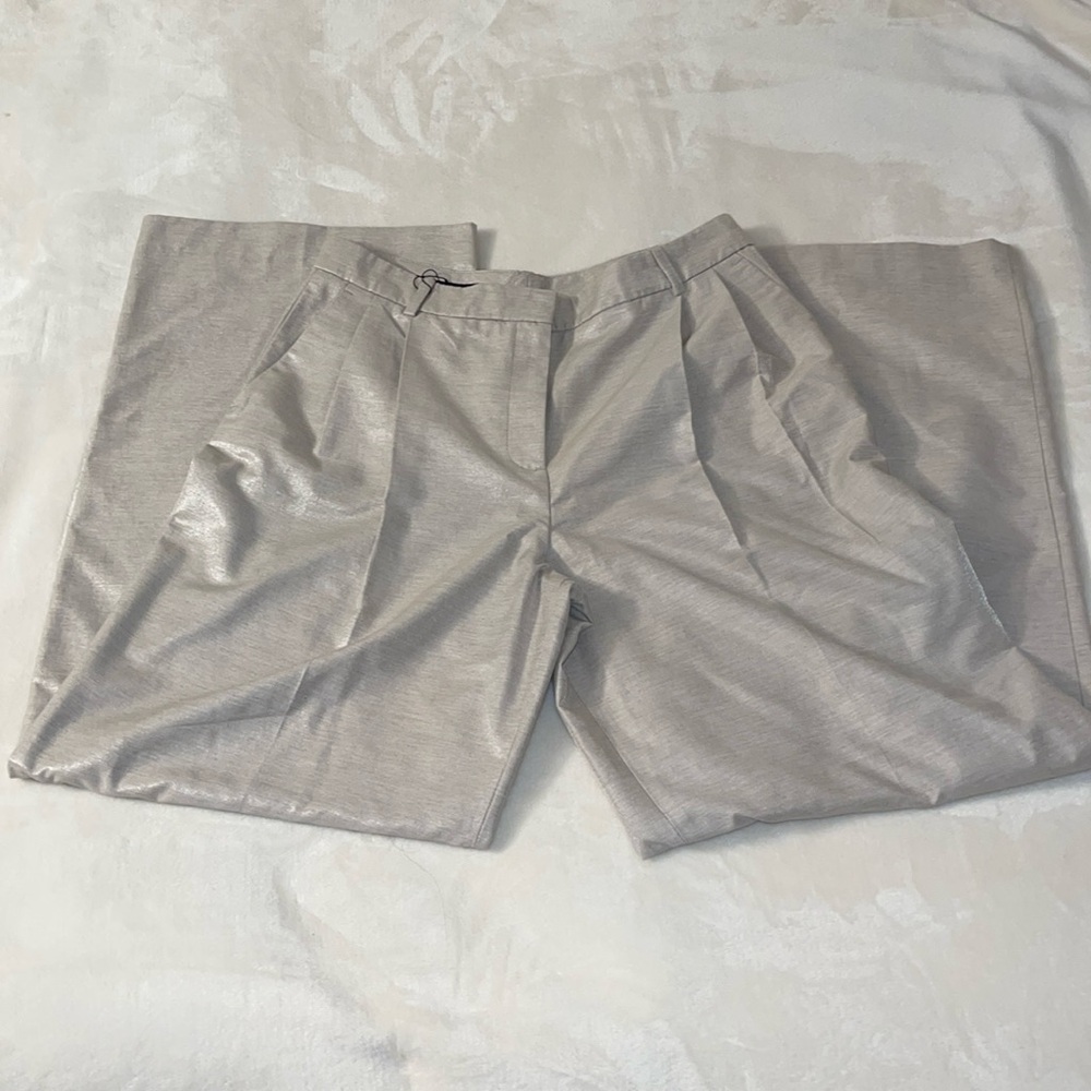 Zara Shimmer wide leg trousers